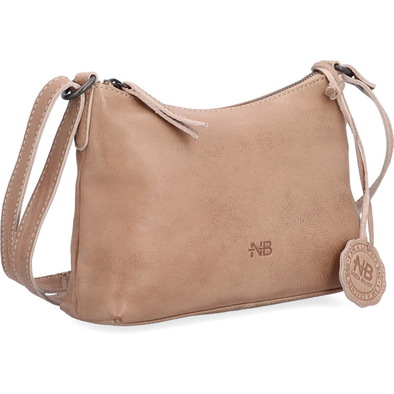 Kožená kabelka crossbody Noelia Bolger béžová NB 2406 BE