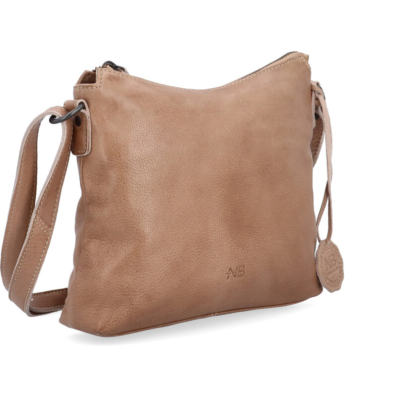 Kožená kabelka crossbody Noelia Bolger béžová NB 2400 BE