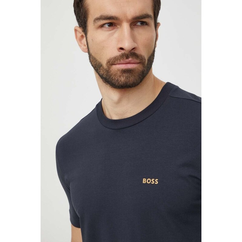 BOSS Green tričko pánské bavlněné s elastanem Tee