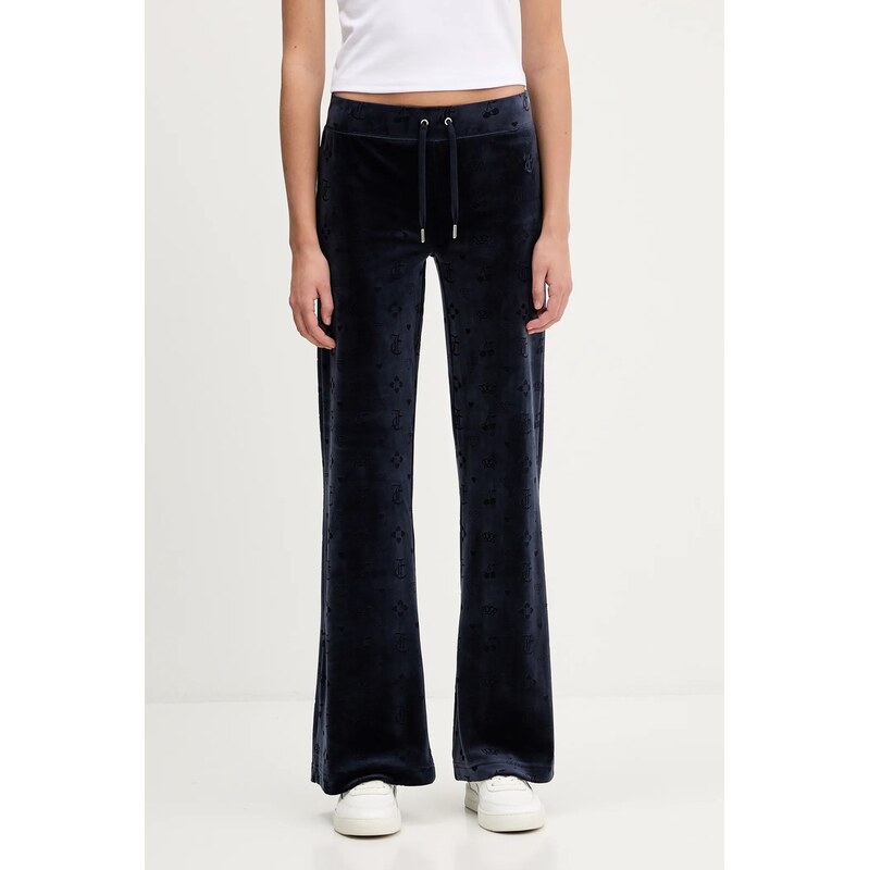 Juicy Couture Velurové teplákové kalhoty Juicy Couture Monogram