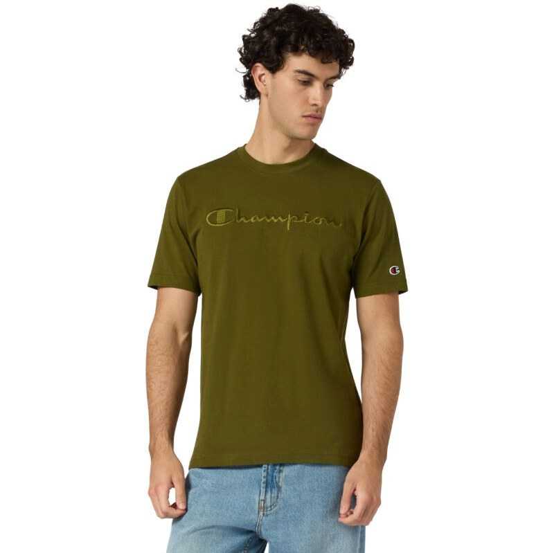 Pánské tričko SS Tee olive pánské model 21479801 - CHAMPION