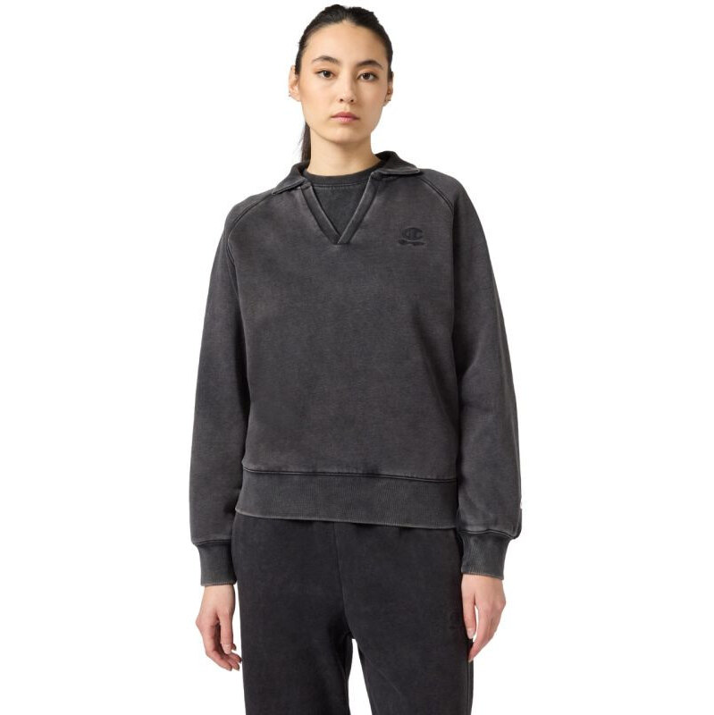 Dámská mikina Champion Polo Neck Sweatshirt šedá 118366 KK001 110750244
