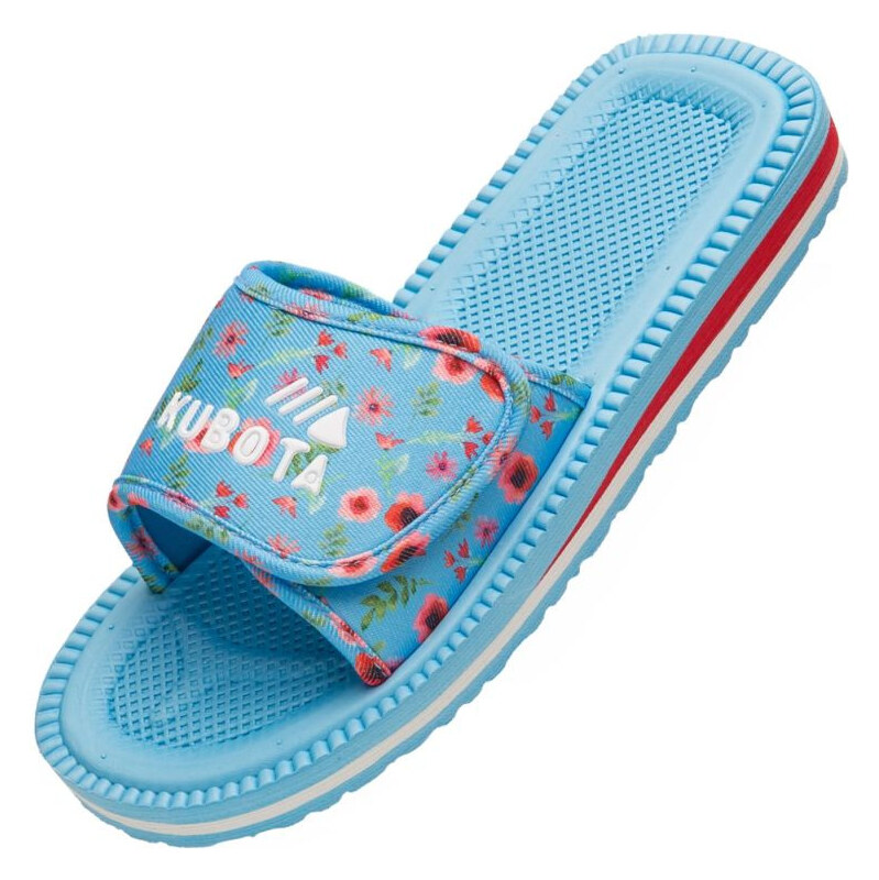 Klapky na suchý zip Kubota vícebarevné květinové modré K25SS-100-001 110750404