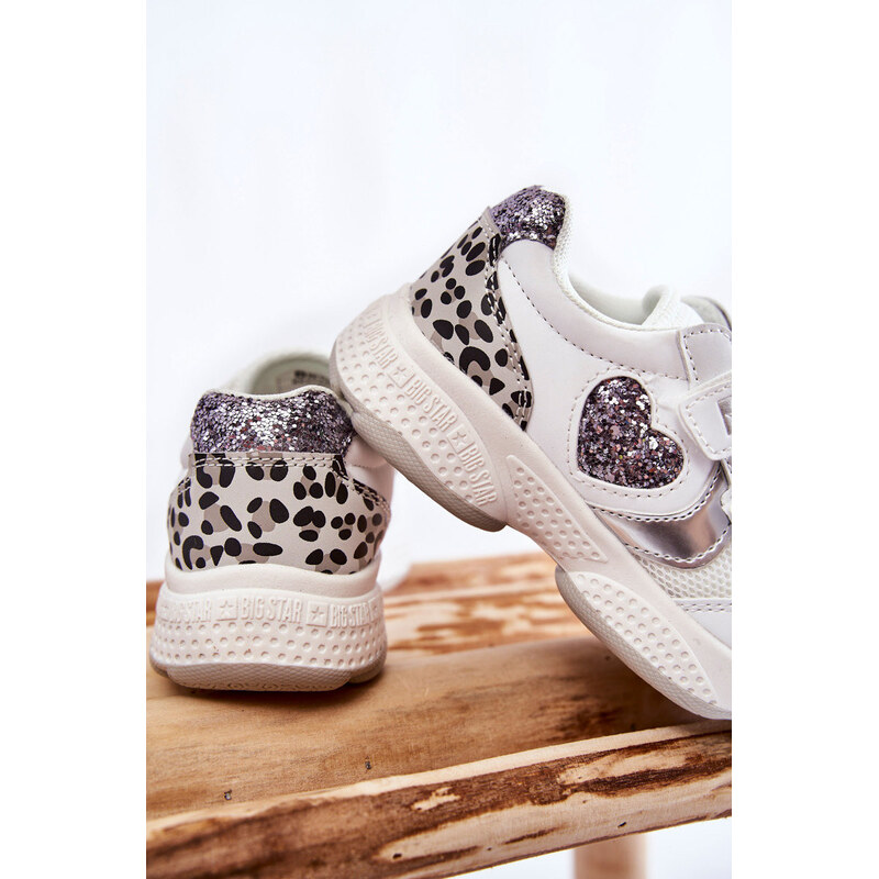 Dětská sportovní obuv na suchý zip Big Star model 21599086 Bíle