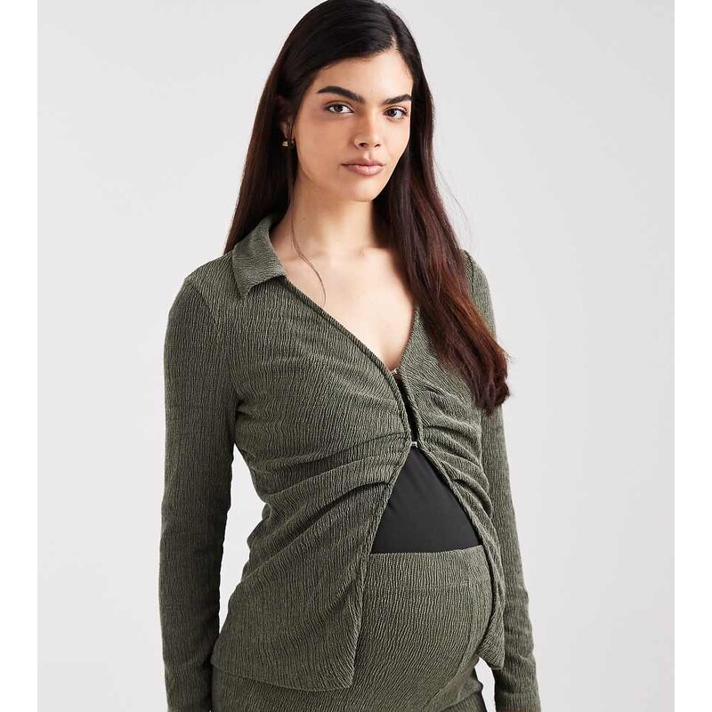 Mama.licious Mamalicious Maternity soft ribbed jersey top co-ord in 110753657