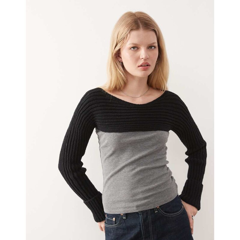 Weekday knitted bolero in black 110753817