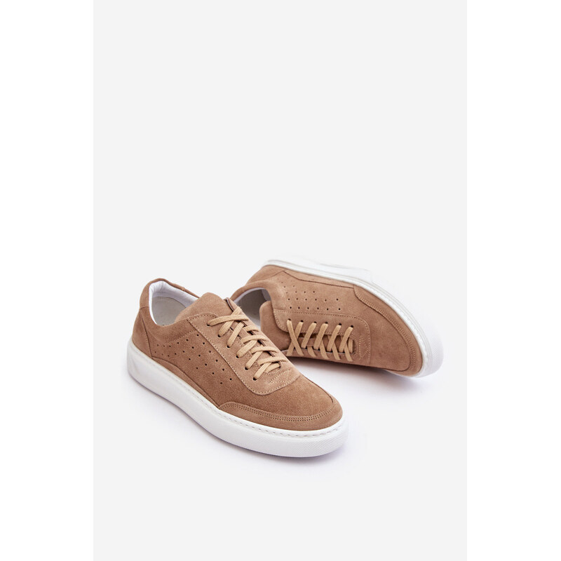 Pánské semišové sportovní boty model 21641511 béžové - Zazoo