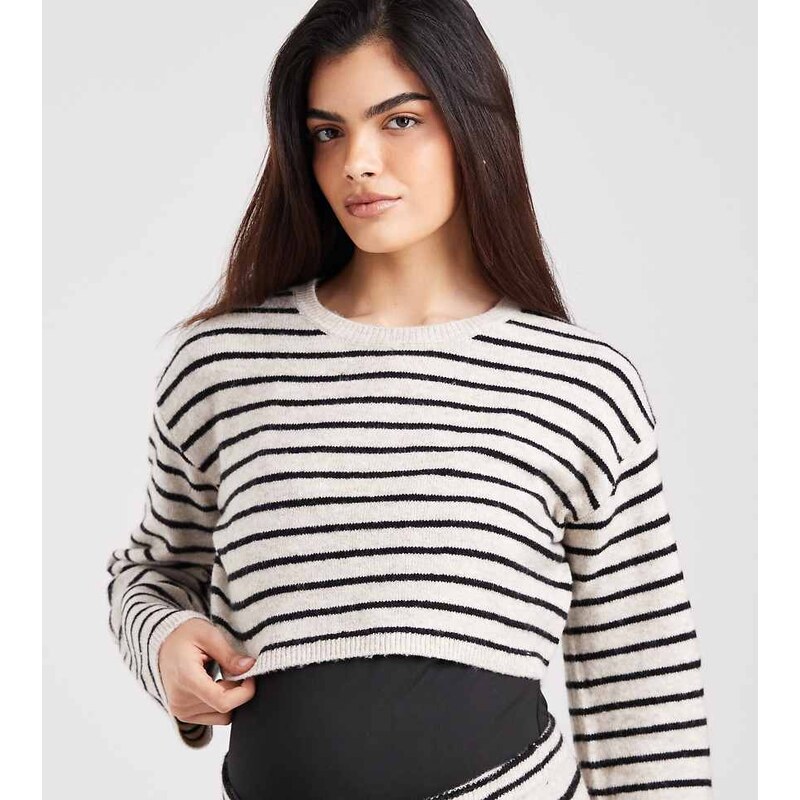 Mama.licious Mamalicious Maternity knitted long sleeve cropped