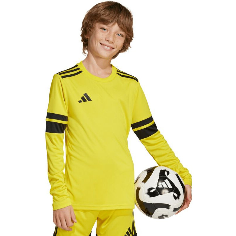 Adidas Squadra 25 dětské tričko s dlouhým rukávem žluté JJ0043