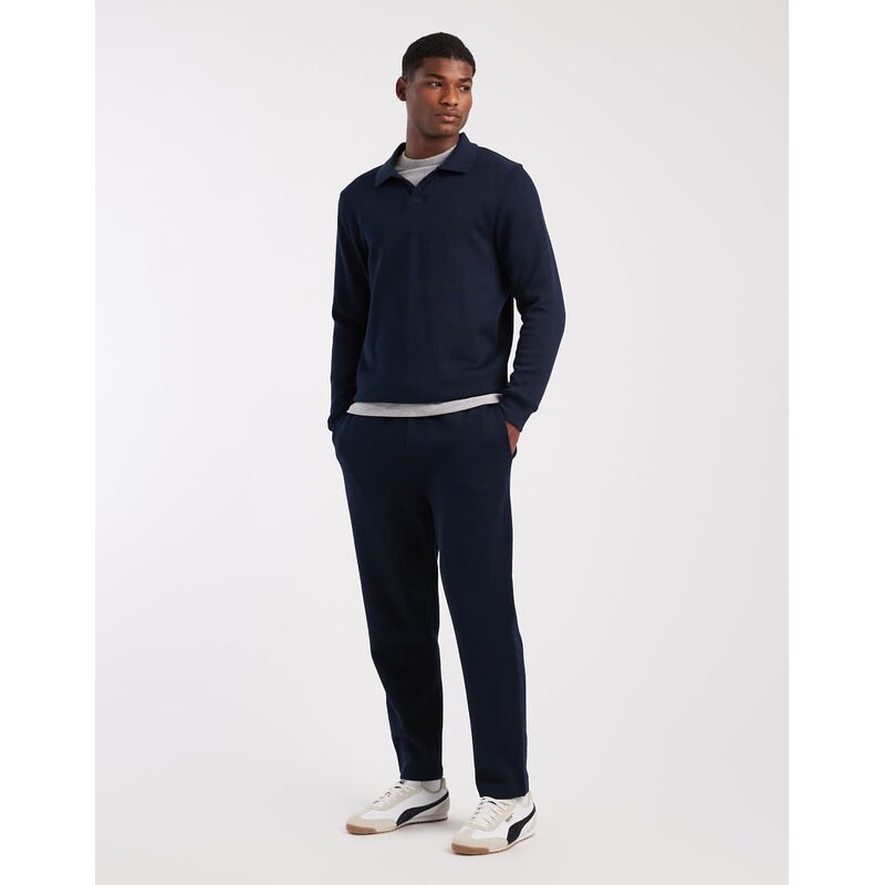 ASOS DESIGN tapered jogger in navy