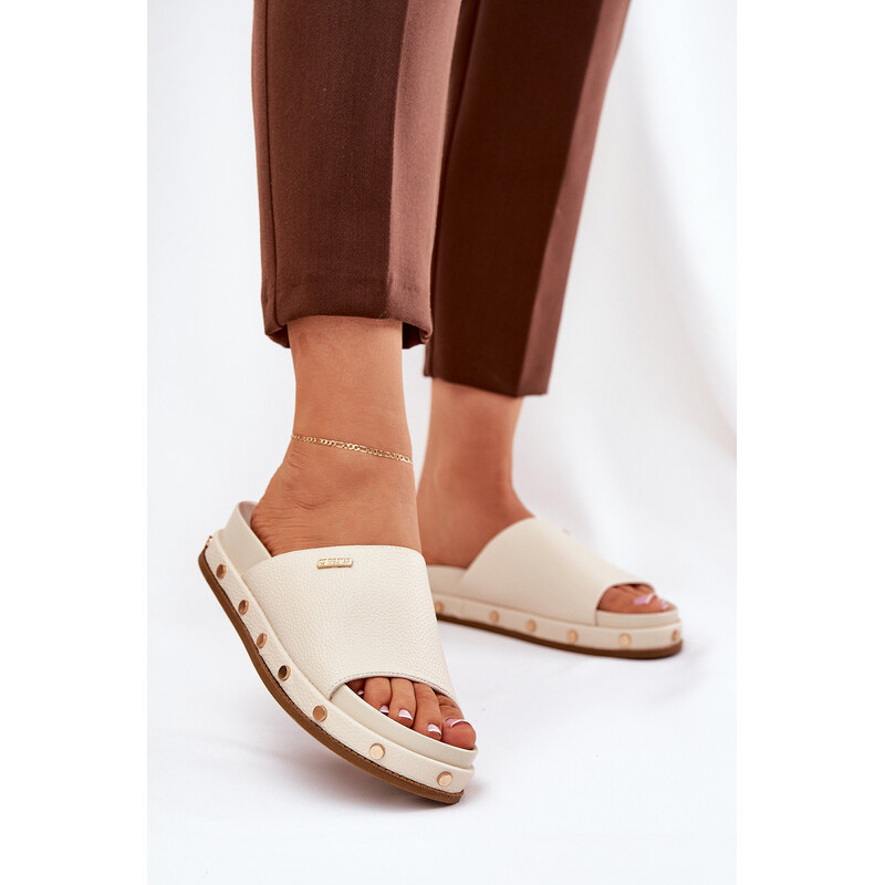 Dámské žabky na platformě Big Star model 21690727 Beige - Big