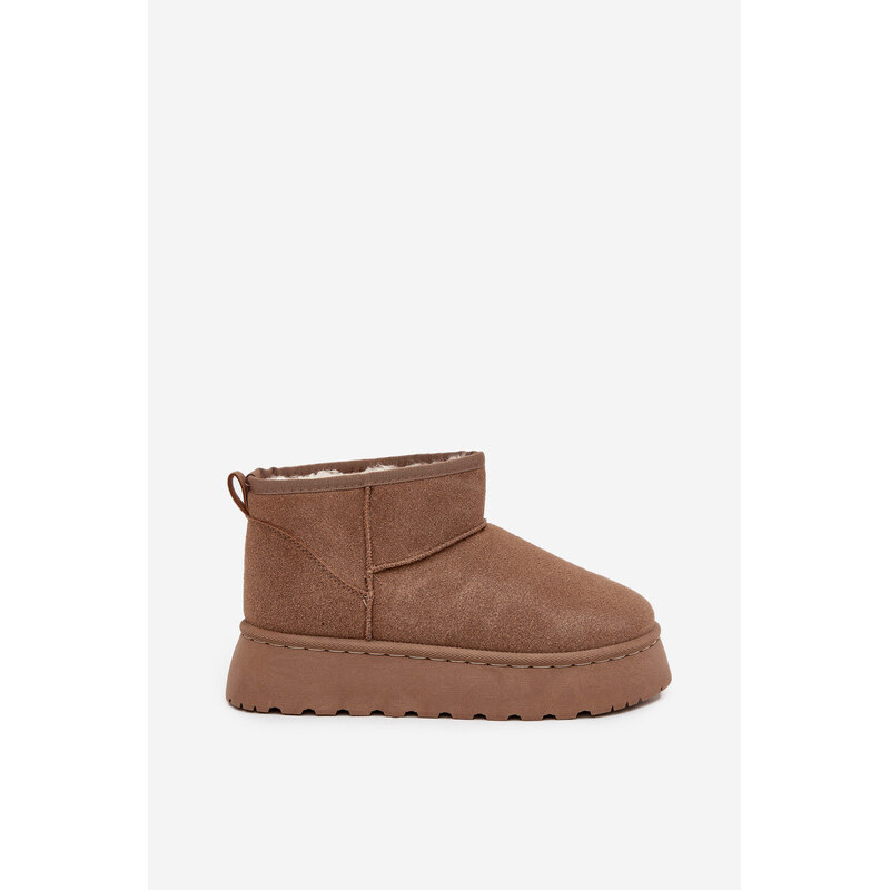 Dámské Sněhule Na Platformě Zateplené Kožíškem Khaki model