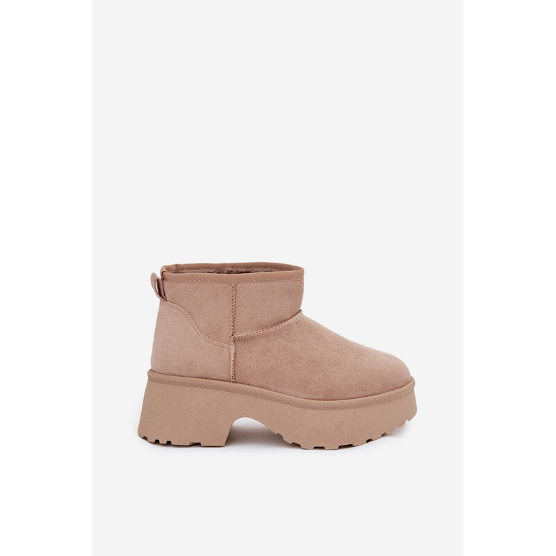 Dámské Nízké Sněhule S Kožíškem Khaki model 21706733 - Boto