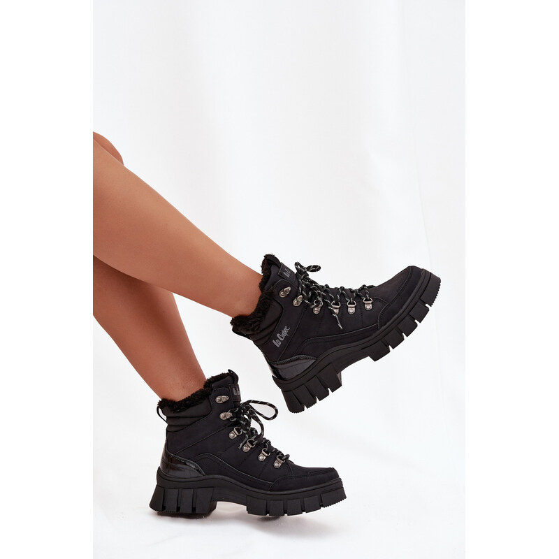 Zateplené dámské vysoké boty model 21728478 Černé - Lee Cooper
