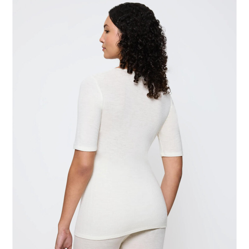 Dámské tričko Beauty Layers SSL Top Wool - WHITE - bílé 1595 - TRIUMPH 113457515