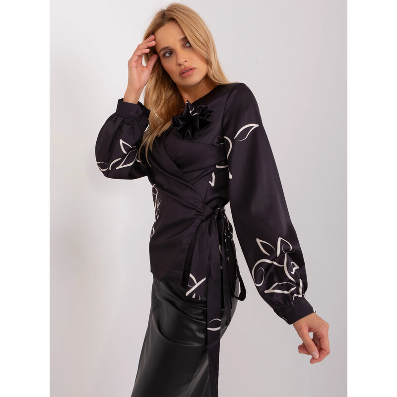 Dámská halenka LK BZ 509423.22 Černá vzor - FPrice 113508974