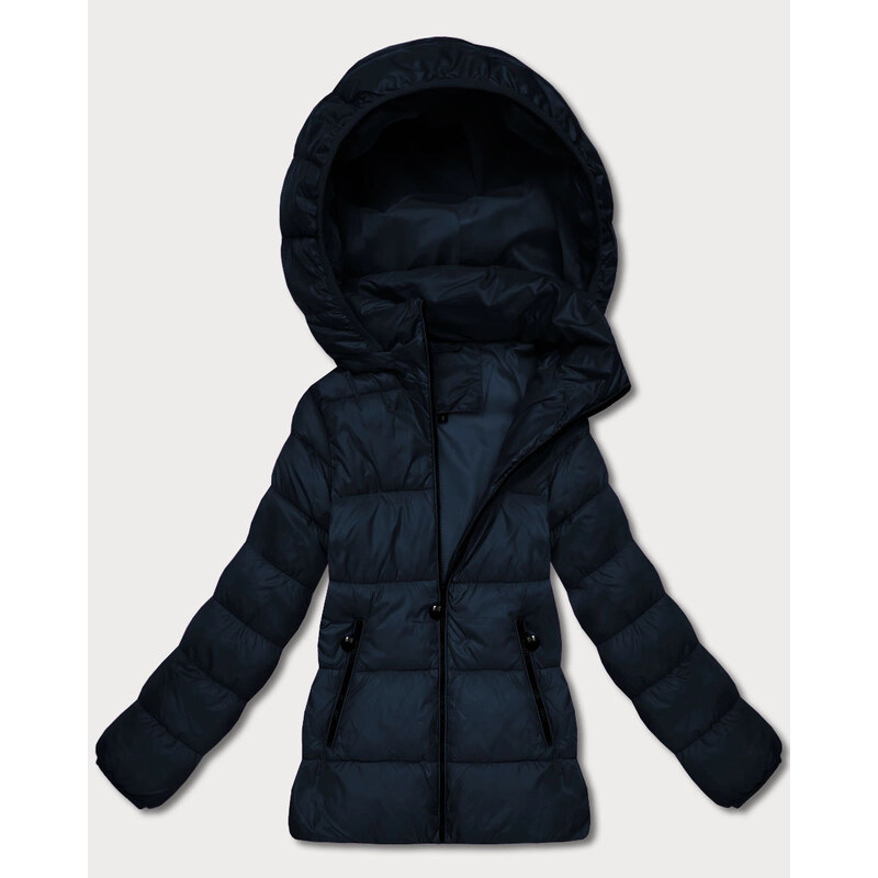 HONEY WINTER Dámská prošívaná zimní bunda do pasu tmavě modrá (T3-2656 110756348