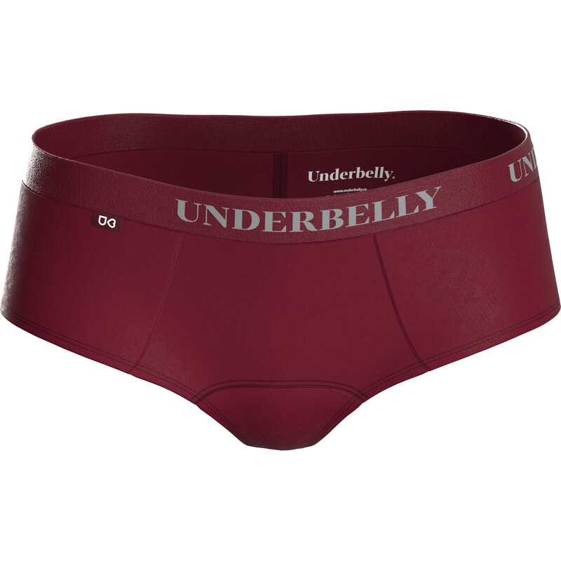 Menstruační kalhotky Underbelly Lowee červené (LOWEE-BO-BO-1-PAD