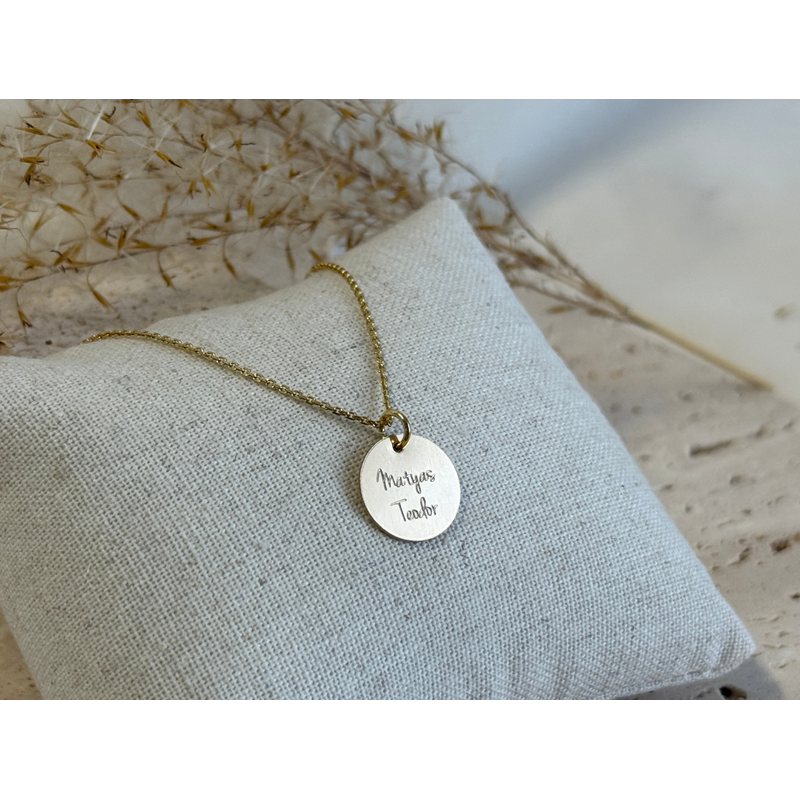 Sylv Náhrdelník s gravírováním Gold Filled 13 mm 110757238