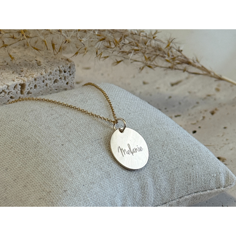Sylv Náhrdelník s gravírováním Gold Filled 16 mm 110757241