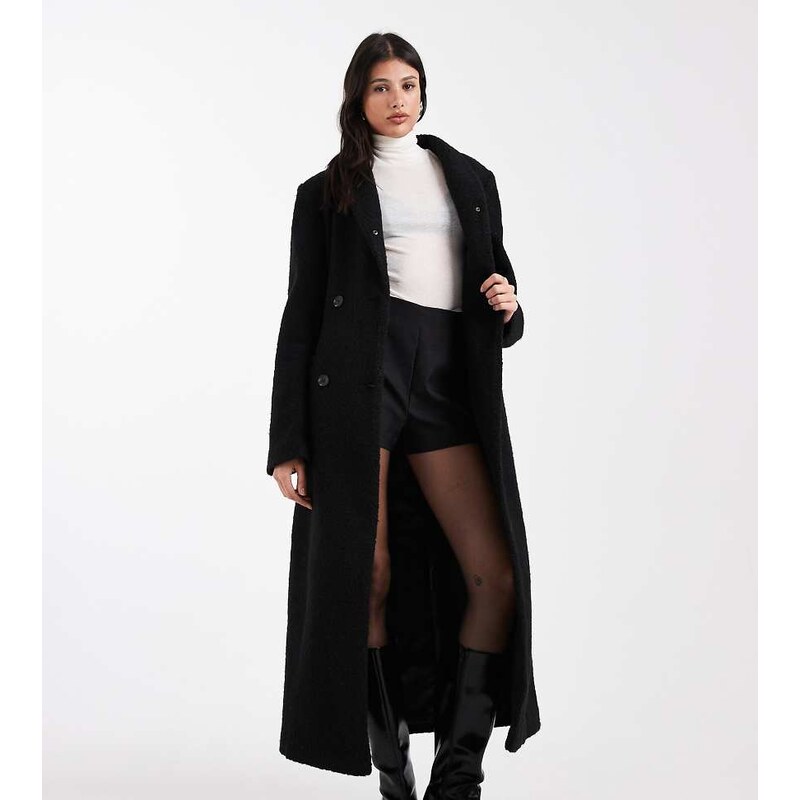 ASOS Tall ASOS DESIGN Tall sculpted boucle high neck formal coat in 110761495