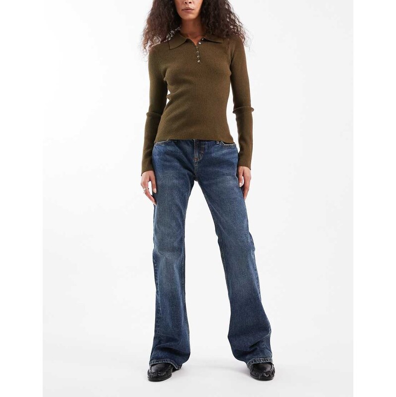 Cotton On low rise bootcut jean in teardrop blue