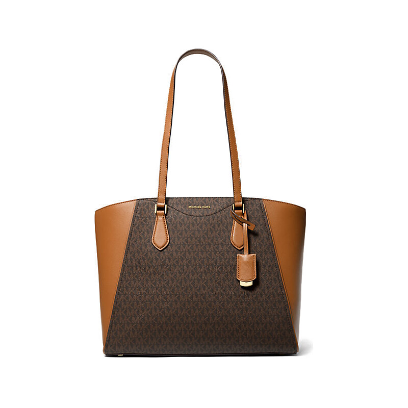 Michael Kors Taryn large logo kabelka hnědá multi