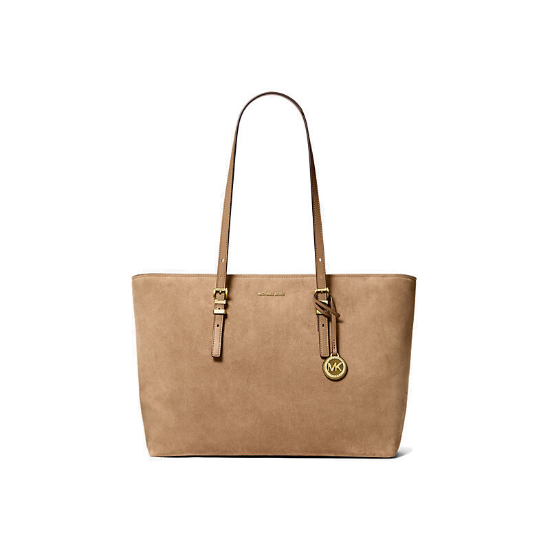 Kabelka Michael Kors Quin large tote semišová kůže hnědá husk
