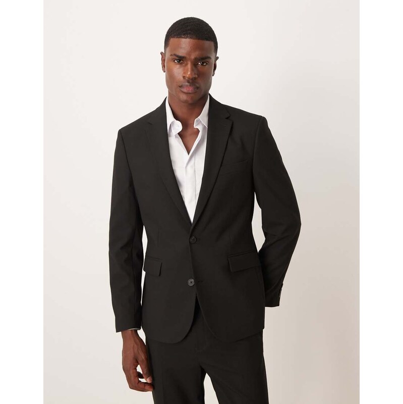 ASOS DESIGN slim suit jacket in black