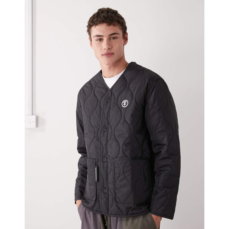 Aape by A Bathing Ape x Alpha Industries padded lining jacket in black 110761509