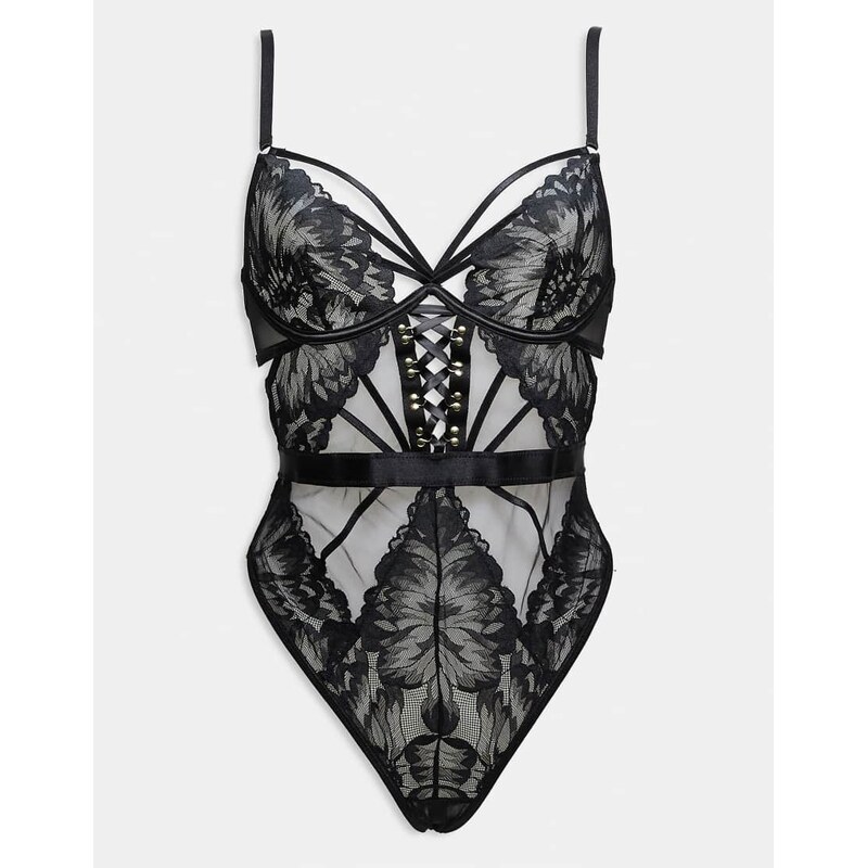 Ann Summers Radiant Desires Crotchless Bodysuit in black - BLACK 110761550