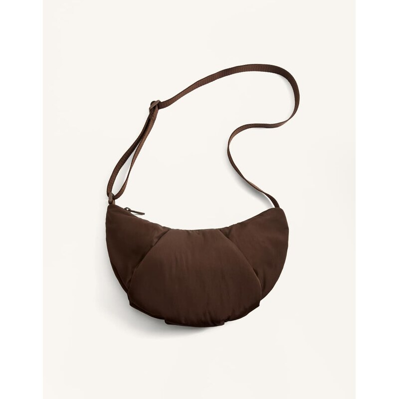 OYSHO quilted crossbody bag in brown