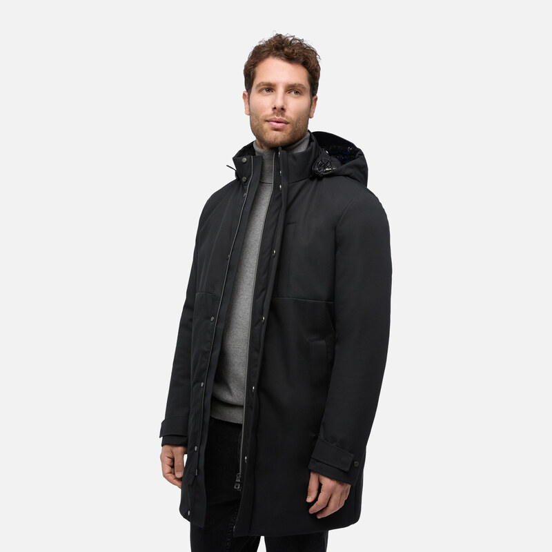 Pánská černá parka Geox Aerantis