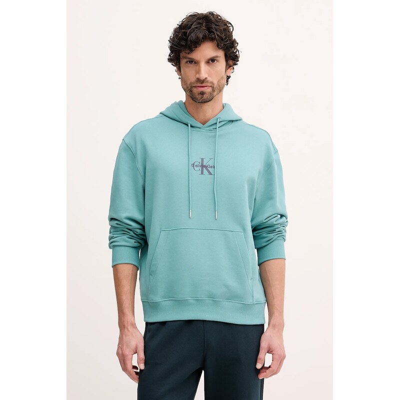 Calvin Klein Jeans mikina s kapucí pánská bavlněná