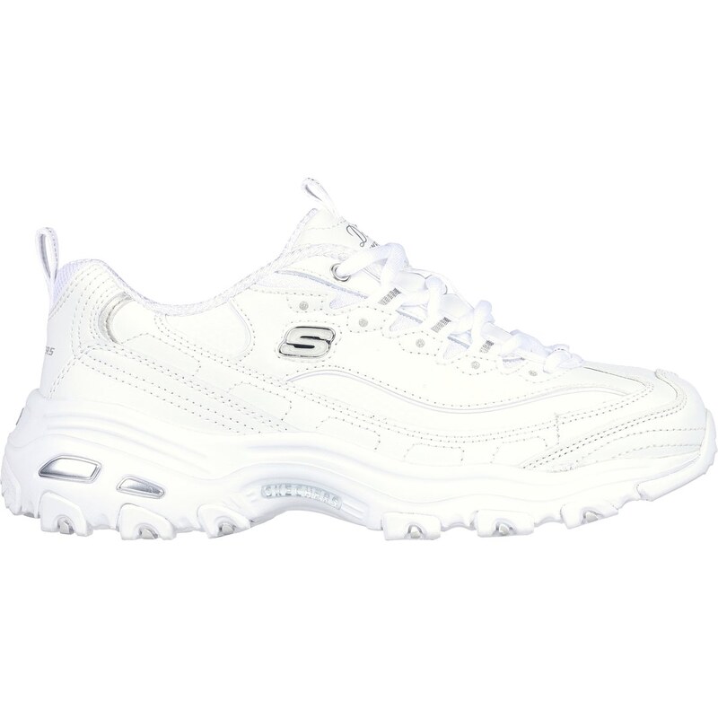 Skechers Ženy DLites - Fresh Start Shoes v Bílý/Stříbrná,