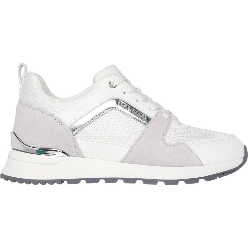 Skechers Ženy Runway - Posh Gal Shoes v Bílý/Stříbrná, Velikost