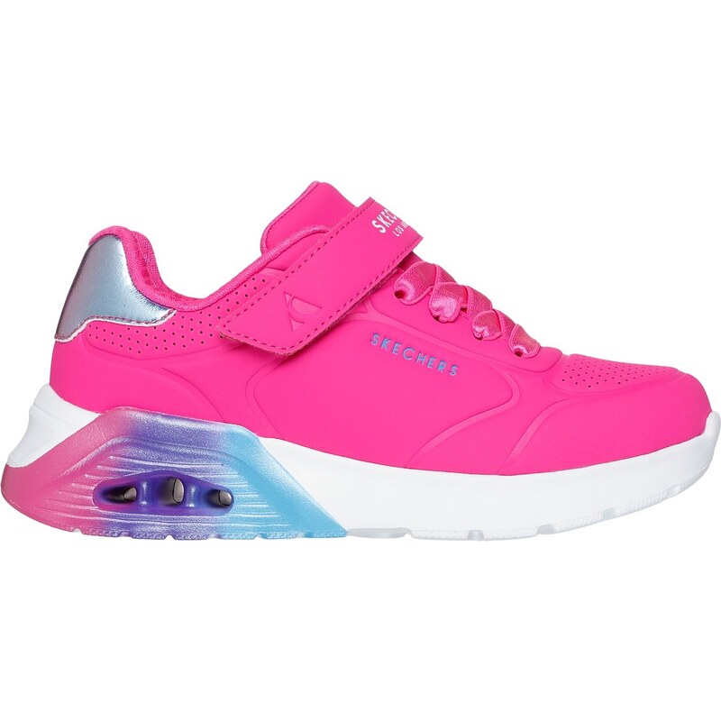 Skechers Dívky UNO Lite 2.0 - Vivid Metallic Shoes v Syte Ruzová