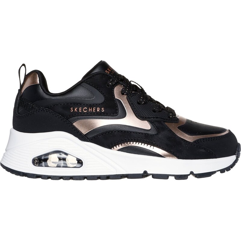 Skechers Dívky UNO Gen1 - Color Surge Shoes v Černá/Růžové Zlato
