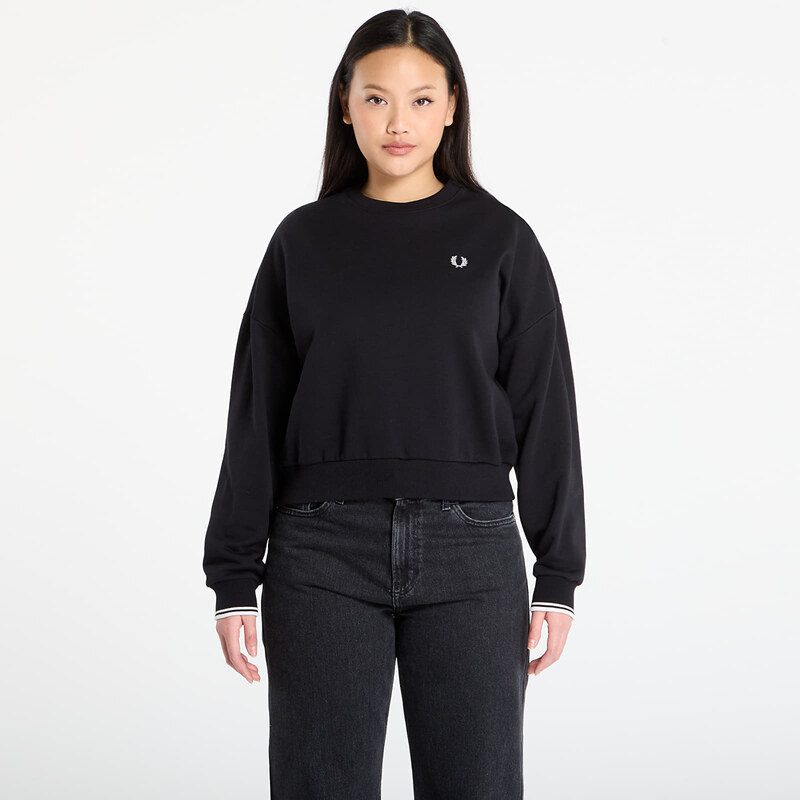 Mikina FRED PERRY Tipped Sweatshirt Black 40