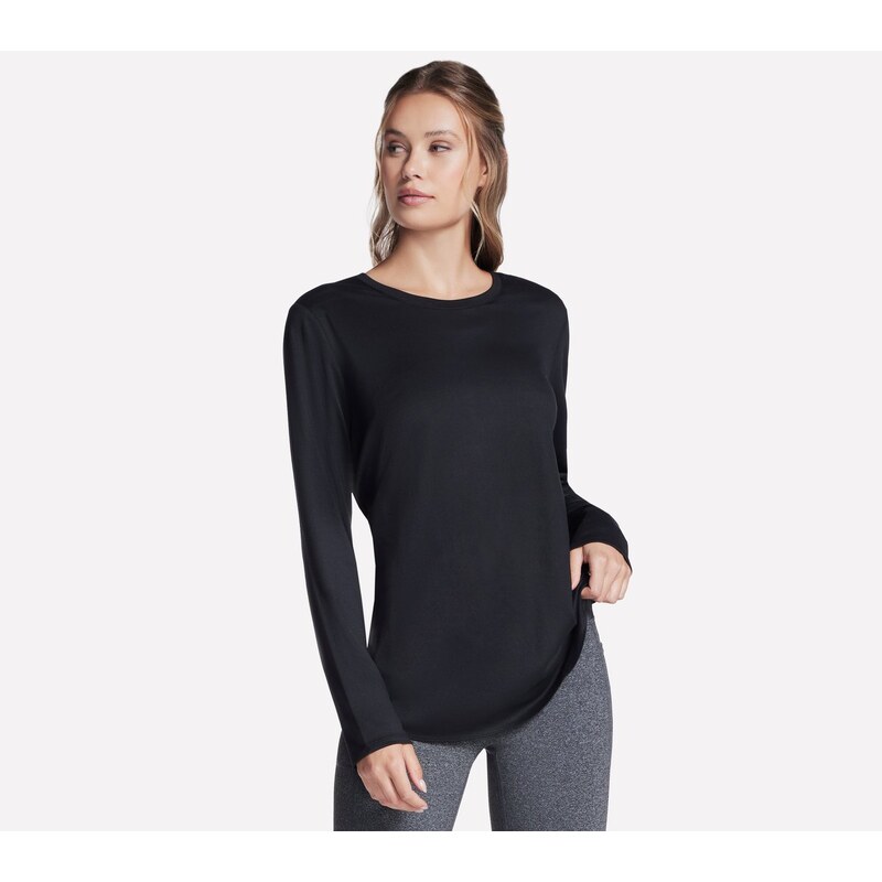 Skechers Ženy GO DRI Swift Long Sleeve Tunic Crew v Černá,