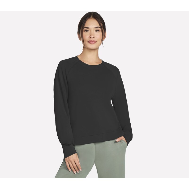 Skechers Ženy Cozy Luxe Crewneck v Černá, Velikost XS