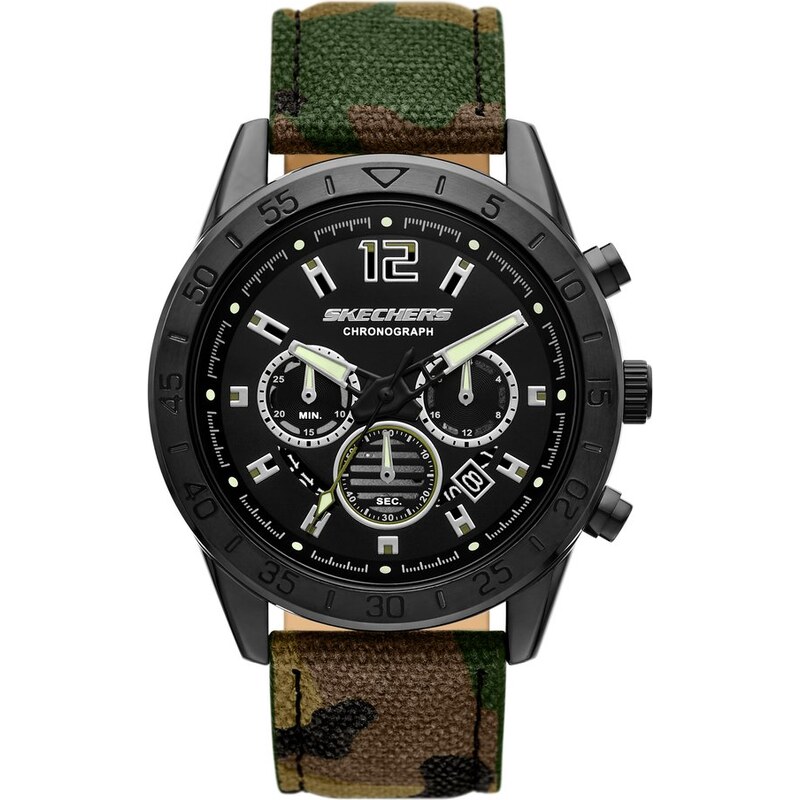 Skechers Muži Kornblum Camo hodinky v Zelený