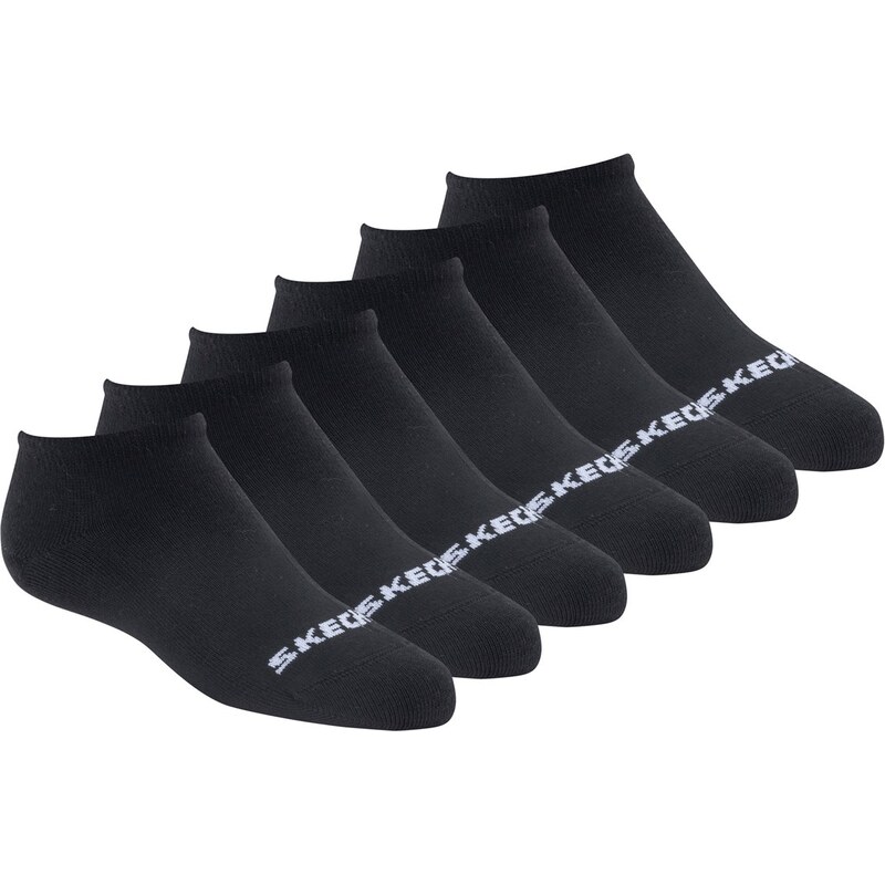 Skechers Chlapci Cotton No-Show ponožky - 6 Pack v Černá,