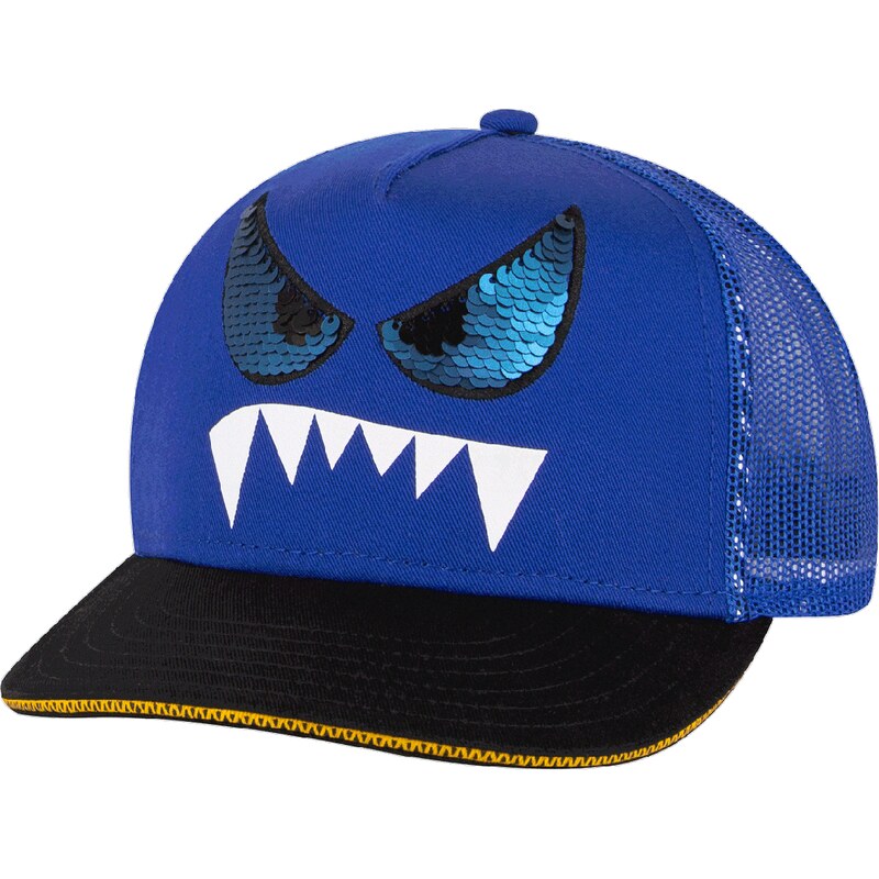Skechers Monster Eyes Trucker Hat v Modrý/Černá