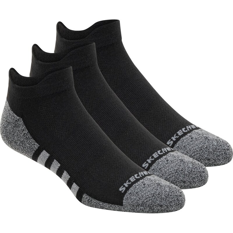 Skechers Muži Lowcut Heel Tab Work ponožky - 3 Pack v Černá,