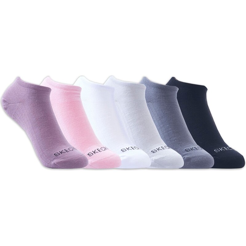 Skechers Ženy 6 Pack Color Liner ponožky v Míchaný, Velikost