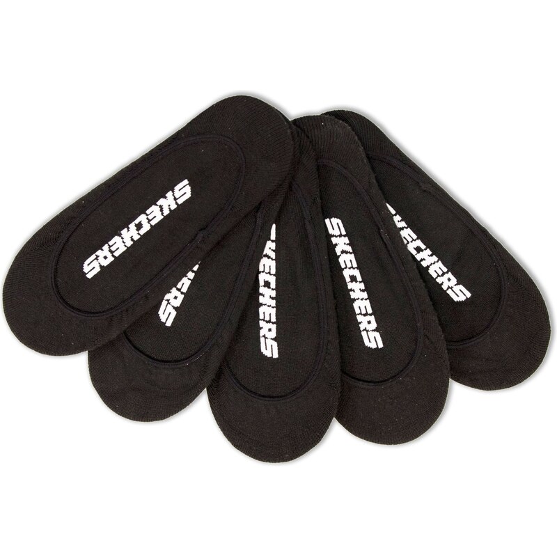 Skechers Ženy 5 Pack Non Terry Solid Liner ponožky v Černá,