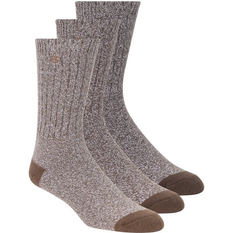 Skechers Muži Super Soft Vysoké boty Crew ponožky - 3 Pack v