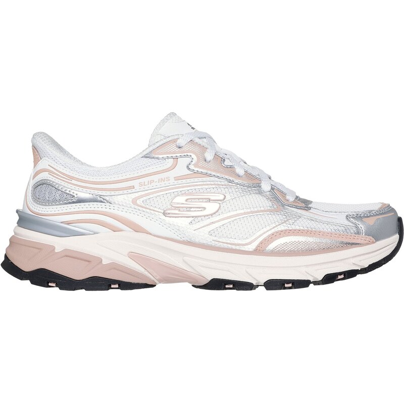 Skechers Ženy Slip-ins: Stamina Sport Shoes v Bílý/Stříbrná