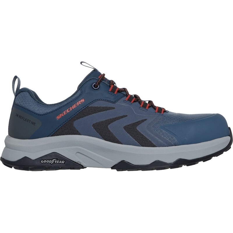 Skechers Muži Work: Speed-Flex Trekker Shoes v Sedá Modrá,